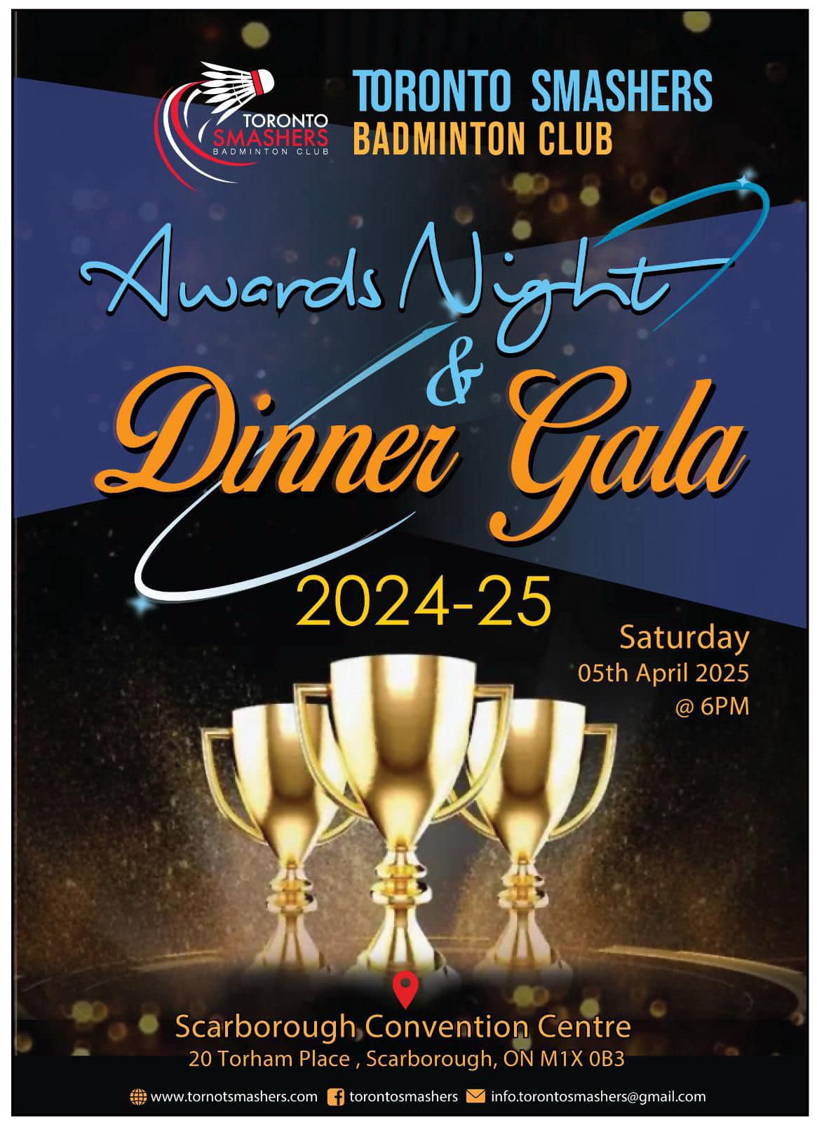 Smashers Badminton Club – Annual Awards Night & Dinner Gala 2025