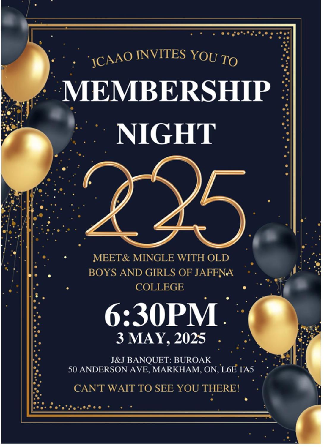 JCAA0 Membership Night 2025